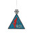 3.75" Red and Blue Ride Ski Triangular Charm Christmas Ornament - IMAGE 1