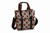 14" Brown and White Plaid Hybrid Tote Bag with Sections - IMAGE 3