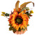 Sunflower and Gourds in Pumpkin Fall Harvest Pumpkin Flower Arrangement - 14.75" - IMAGE 6
