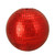 Shiny Red Hot Mirrored Disco Glass Christmas Ball Ornament 8" (200mm) - IMAGE 2