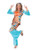 Groovy Hippie Women's Adult Halloween Costume Size Small/Medium (2-8) #1050 - IMAGE 1