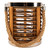Rattan Glass Candle Lantern with Jute Handle - 7.5" - IMAGE 5