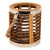 Rattan Glass Candle Lantern with Jute Handle - 7.5" - IMAGE 6