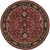 4' Burgundy Red and Black Hand Tufted Wool Area Throw Rug - IMAGE 1