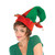 Club Pack of 12 Red and Green Striped Felt Elf Hat with Bells - Adult Sized - IMAGE 1