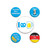Oktoberfest Button Party Favors - 2.25" - Multicolor - Pack of 60 - IMAGE 1