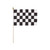 Club Pack of 12 Black and White Checkered Race Flags 12" - IMAGE 1