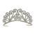 Pack of 6 Elegant Silver Glitter Encrusted Metal Princess Tiara Costume Accessories - IMAGE 1