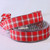 Red and White Plaid Craft Ribbon 1" x 100 Yards - IMAGE 2