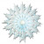 Club Pack of 12 Christmas Winter White and Blue Dip-Dyed Snowflake 17 - IMAGE 1