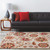8' x 11' Beige and Red Floral Hand Tufted Rectangular Area Throw Rug - IMAGE 2