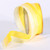 Yellow and White Wired Craft Ribbon with Stripes 1.5" x 40 Yards - IMAGE 1