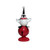 11” Glittered Black & White Penguin on Red Jingle Bell Christmas Tabletop Décor - IMAGE 1