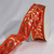 Orange and Gold Colored "Holiday Wreath" Print Wired Craft Ribbon 1.5" x 54 Yards - IMAGE 1