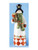 18" White and Black Folk Art Snowman with Christmas Hat Tabletop Figurine - IMAGE 1