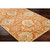 8' Cornelian Terracotta Red and Brown Hand Tufted Floral Round Wool Area Throw Rug