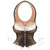 Club Pack of 48 Brown and White Adult Women's Vests Halloween Costume Accessories - One Size - IMAGE 1