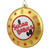 Tootsie Roll "Sugar Babies" Candies Disc Christmas Ornament - 4" - White and Gold - IMAGE 1