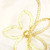 Ivory and Gold Floral Print Wired Craft Ribbon 4" x 10 Yards - IMAGE 1