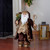 24" Gold and Brown Standing Santa Claus Christmas Figurine with Staff - IMAGE 2