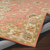 8' Floral Clay Red and Beige Hand Tufted Round Wool Area Throw Rug - IMAGE 3