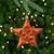 12ct Matte Burnt Orange Glittered Star Shatterproof Christmas Ornaments 5" - IMAGE 3