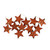 12ct Matte Burnt Orange Glittered Star Shatterproof Christmas Ornaments 5" - IMAGE 3