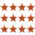 12ct Matte Burnt Orange Glittered Star Shatterproof Christmas Ornaments 5" - IMAGE 2