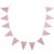 It's A Girl! Pennant Banner Party Decorations - 12'  - Pink and White - Pack of 12 - IMAGE 2