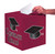 Cuboid Shape Congrats Grad Shaped Party Card Boxes - 9" - Burgundy Red and Black- Pack of 6 - IMAGE 1