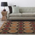 4' x 4' Brown and Yellow Contemporary Hand Tufted Wool Area Throw Rug - IMAGE 2