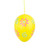 Northlight 29ct Painted Floral Spring Easter Egg Ornaments 3.25" - Yellow/Pink