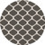 7.75' Celestial Gem Silhouette Charcoal Gray and Cream White Shed-Free Area Throw Rug - IMAGE 1