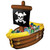 Giant Inflatable Pirate Ship Drink Cooler - 33" - Brown and Yellow - IMAGE 5