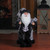 16" Silver and Black Standing Santa Claus Christmas Figure with Sac - IMAGE 3