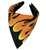 Club Pack of 12 Black and Orange Flame Halloween Bandana Costume Accessories 22" - IMAGE 1