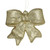 16" Gold Glittered Battery Operated Lighted LED Bow Christmas Decoration - IMAGE 1