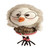 9" White and Brown Plaid Trimmed Hoodie Bird Christmas Ornament - IMAGE 2