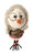 9" White and Brown Plaid Trimmed Hoodie Bird Christmas Ornament - IMAGE 1