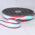 Aqua Blue and Red Striped Woven Grosgrain Craft Ribbon 1" x 55 Yards - IMAGE 2