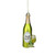 5.75" Green and Gold Wine Bottle Glass Christmas Ornament - IMAGE 1