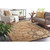 4' Brown and White Cannonball Tree Square Area Throw Rug - IMAGE 2