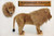 32" Brown and Black Hand Crafted Realistic Stuffed Lion Stool - IMAGE 1