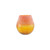6" Amber Yellow and Orange Coral Frosted Hand Blown Decorative Glass Vase - IMAGE 1