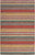 8' x 11' Bastinado Red and Green Contemporary Hand Woven Striped Swatch Wool Area Throw Rug - IMAGE 1