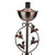 64.5" Brushed Copper Floral Motif Outdoor Patio Garden Oil Lamp Torch - IMAGE 2
