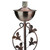 64.5" Brushed Copper Floral Motif Outdoor Patio Garden Oil Lamp Torch - IMAGE 4