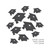 12pc Black Velvet Graduation Cap Mini Glitter Cutouts 8.5" - IMAGE 2