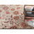 8' Floral Beige and Red Square Area Throw Rug - IMAGE 3