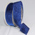 Royal Blue Glitter Woven Edge Velvet Craft Ribbon 1.5" x 11 Yards - IMAGE 1